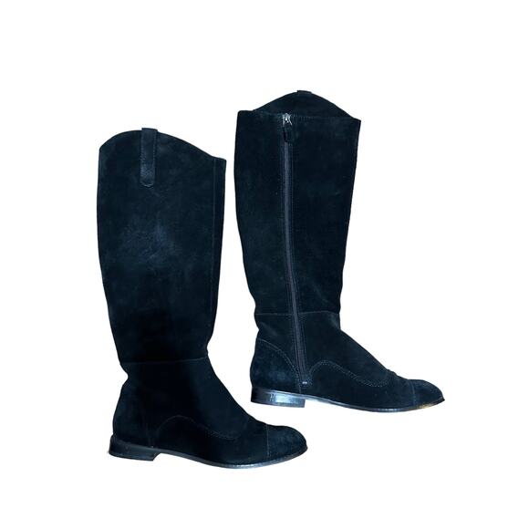 Wythe NY ray black suede knee high boots‎ size 38 - Picture 1 of 7